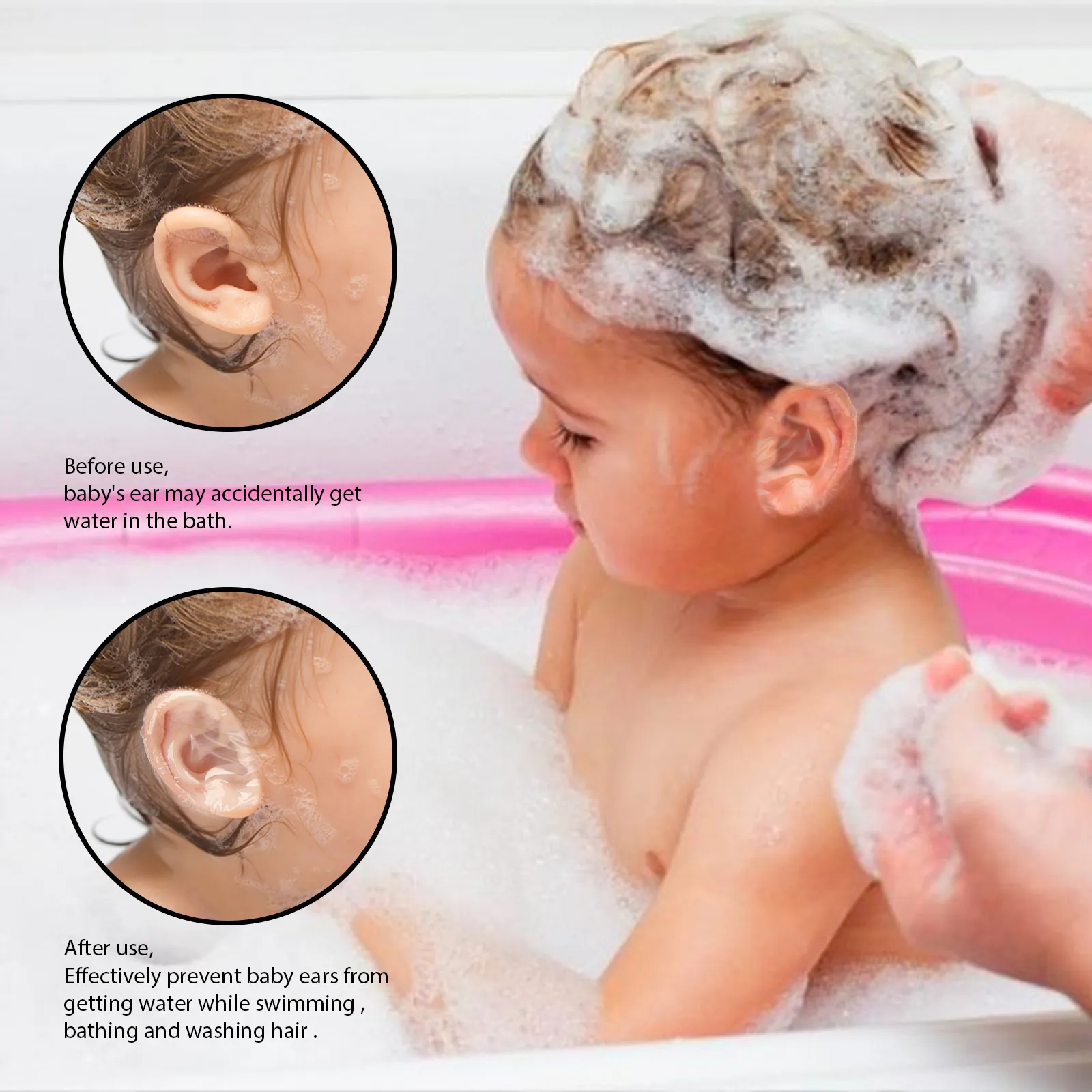Transparent Baby Waterproof Ear Stickers
