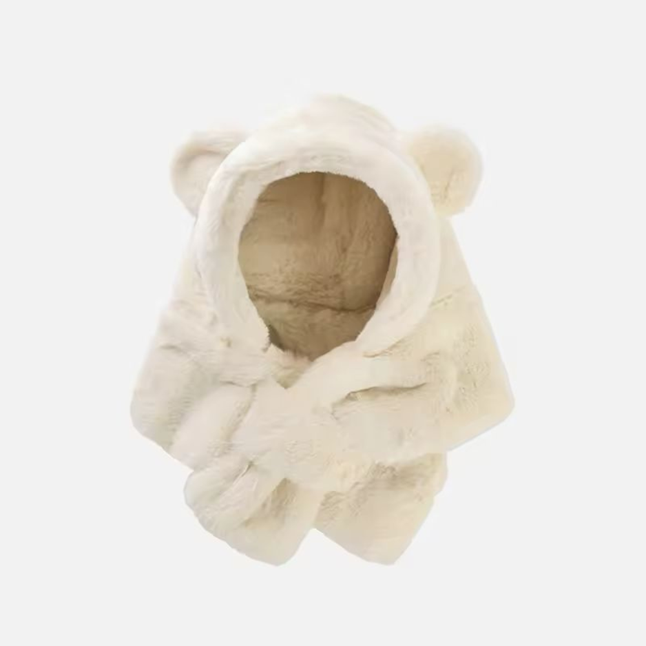 Winter Baby Hat Scarf One-Piece Soft Kids Cap for Girls Boys
